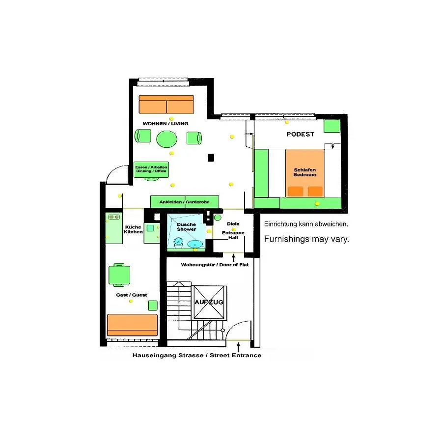 City-Apartment 65qm 2-Schlafzimmer WLAN Nichtraucher Parken Düsseldorf 0*,  Deutschland